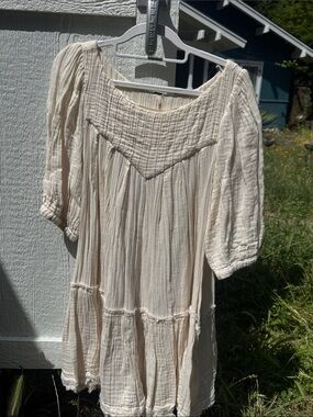Free People Cream Tunic
